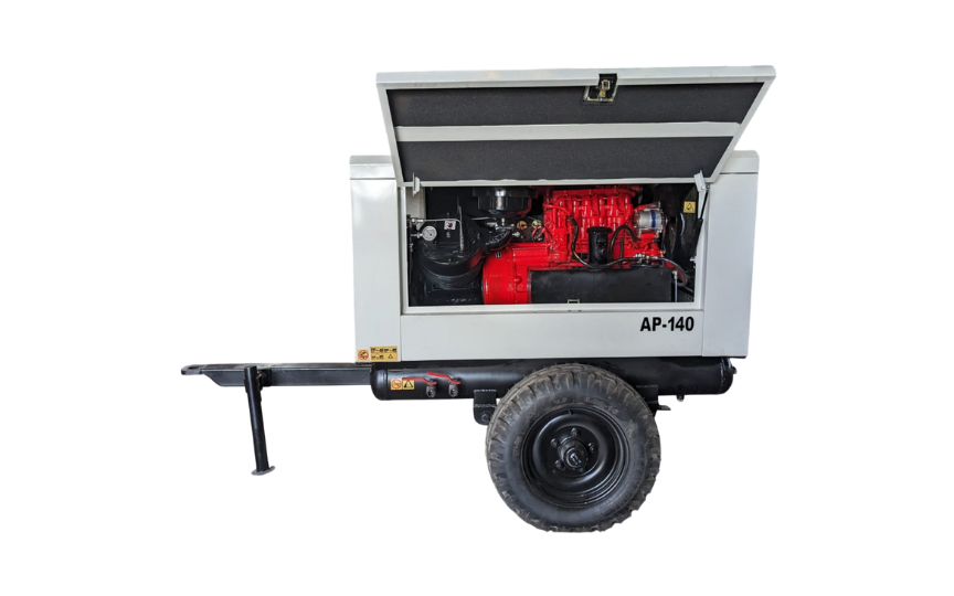 Engine Driven Reciprocating Air Compressor Model_ AP-140-N-1